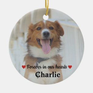 Pet Memorial Pet Loss Keepsake Gift Dog Photo Cera Ceramic Tree Decoration