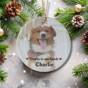 Pet Memorial Pet Loss Keepsake Gift Dog Photo Cera Ceramic Tree Decoration
