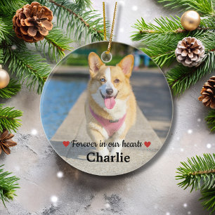 Pet Memorial Pet Loss Keepsake Gift Dog Photo Ceramic Tree Decoration