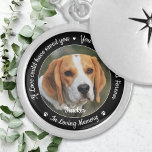 Pet Memorial Pet Loss Keepsake Sympathy Photo Locket Necklace<br><div class="desc">Honour your best friend with a custom photo pet memorial locket necklace . This unique pet memorial necklace is the perfect gift for yourself, family or friends to pay tribute to your loved one. This dog memorial locket features a simple black and white design with decorative script. Quote "If Love...</div>