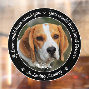 Pet Memorial Pet Loss Keepsake Sympathy Photo Window Cling