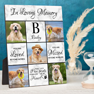 Pet Memorial Pet Loss Keepsake Unique 5 Dog Photo Plaque
