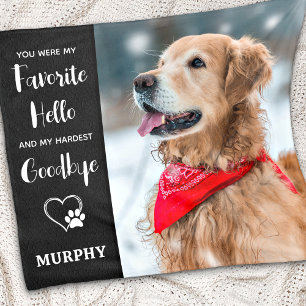 Pet Memorial Pet Loss Sympathy Keepsake Photo Fleece Blanket