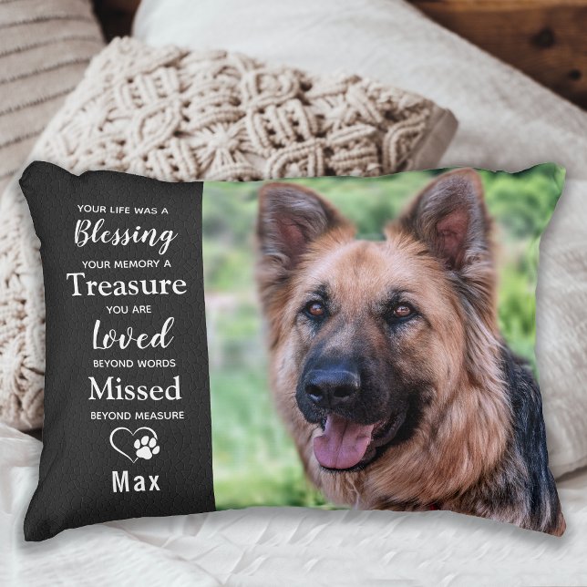 Pet Memorial- Pet Loss Sympathy Loved Missed Quote Decorative Cushion (Creator Uploaded)