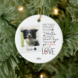 Pet Memorial Photo Christmas Ornament