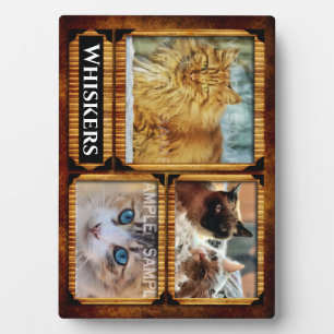 Pet memorial photo collage   bamboo wood frame