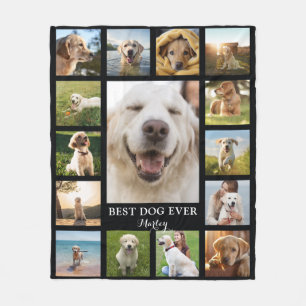 Pet Memorial Photo Collage Fleece Blanket