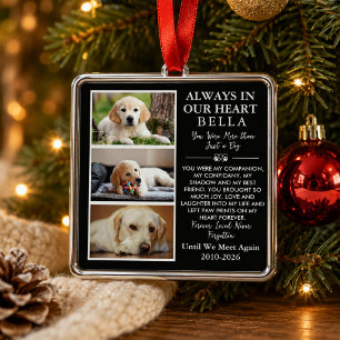 Pet Memorial Photo Collage Remembrance Metal Tree Decoration
