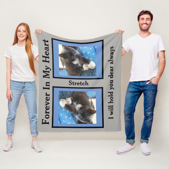 Pet Memorial Photo Fleece Blanket (In Situ)