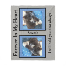 Pet Memorial Photo Fleece Blanket