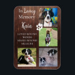Pet Memorial Photo Keepsake Personalised Magnet<br><div class="desc">This design may be personalised in the area provided by changing the photo and/or text. Or it can be customised by clicking Personalise this Template and then choosing the click to customise further option and delete or change the colour of the background, add text, change the text colour or style,...</div>