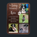 Pet Memorial Photo Keepsake Personalised     Magnet<br><div class="desc">This design may be personalised in the area provided by changing the photo and/or text. Or it can be customised by clicking Personalise this Template and then choosing the click to customise further option and delete or change the colour of the background, add text, change the text colour or style,...</div>