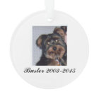 Pet Memorial Photo Ornament