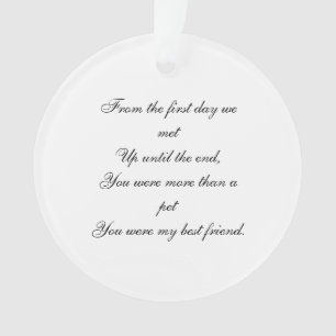 Pet Memorial Photo Ornament