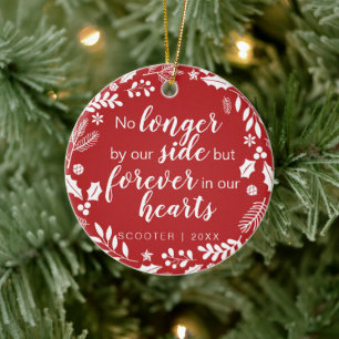 Pet Memorial Photo Personalised Holiday Elements Ceramic Tree Decoration