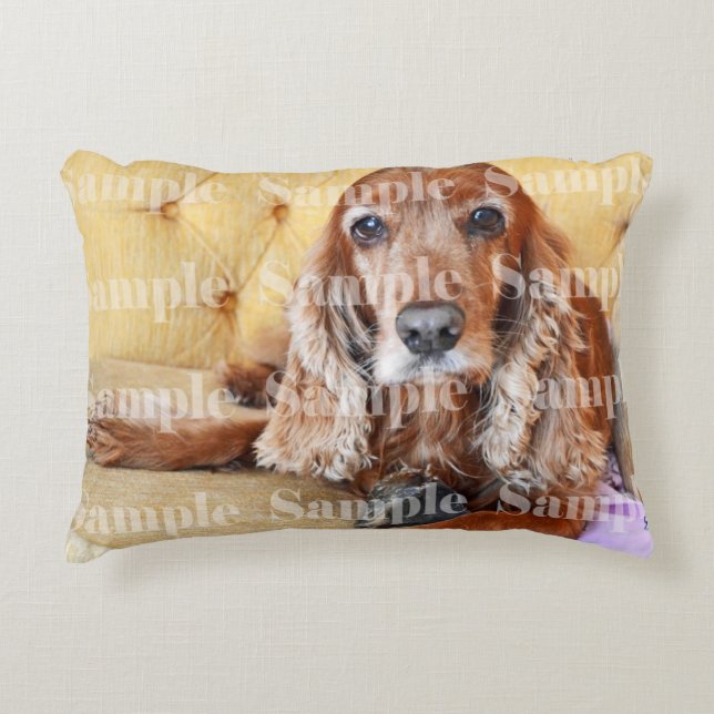 Pet memorial photo PERSONALIZE Decorative Cushion (Front)
