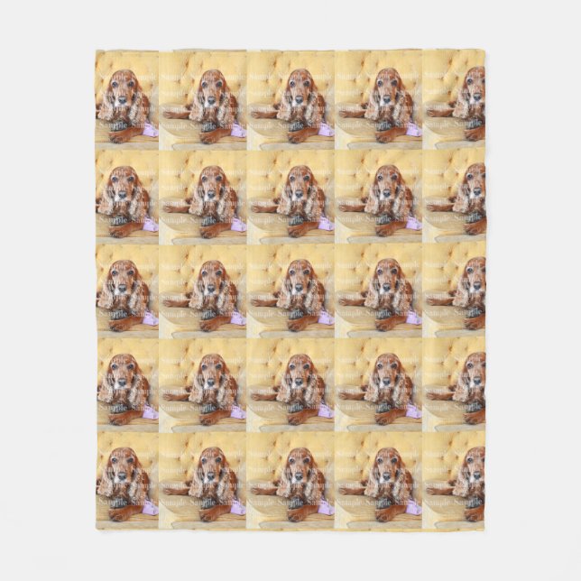 Pet memorial photo PERSONALIZE Fleece Blanket (Front)