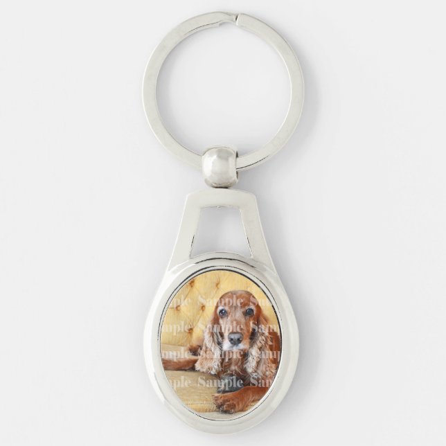 Pet memorial photo PERSONALIZE Key Ring (Front)