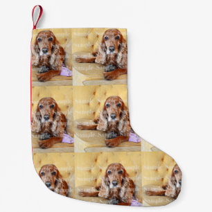 Pet memorial photo PERSONALIZE Small Christmas Stocking
