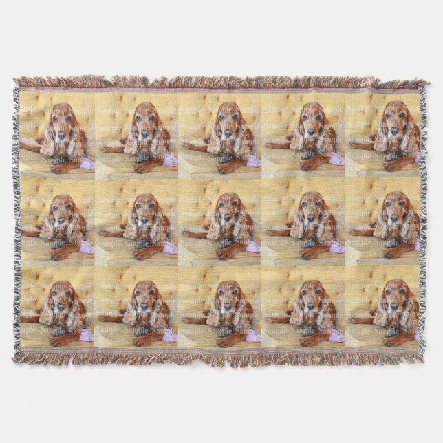 Pet memorial photo PERSONALIZE Throw Blanket (Front)