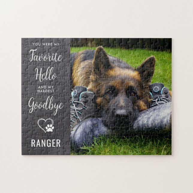 Pet Memorial Photo- Pet Loss Quote - Pet Sympathy Jigsaw Puzzle (Horizontal)