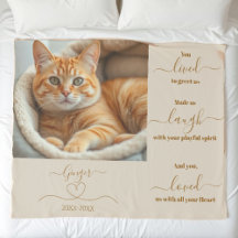 Pet Memorial Photo Sherpa Blanket