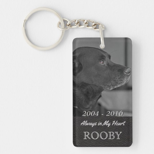 Pet Memorial Photo | Tribute In My Heart Key Ring (Front)