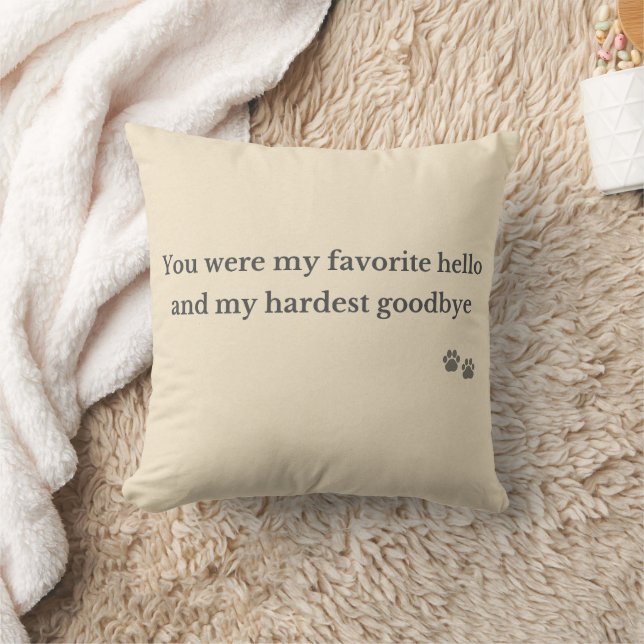Pet Memorial Pillow – Favorite Hello (Blanket)