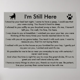Pet memorial poster