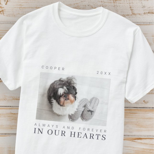 Pet Memorial Quote Simple Modern Chic Photo T-Shirt (Creator Uploaded)