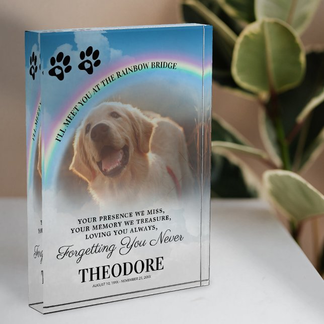 Pet Memorial Rainbow Bridge Photo Block (Creator Uploaded)
