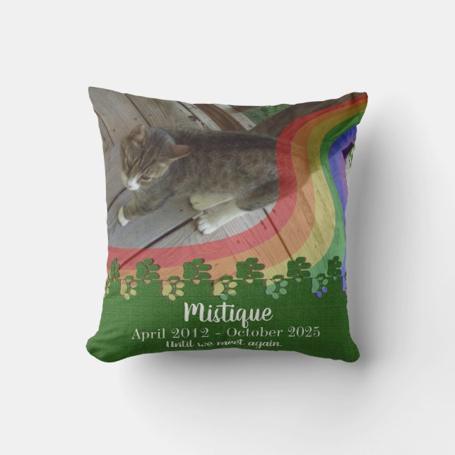 Pet Memorial Remembrance Beloved Keepsake Cushion (Front)