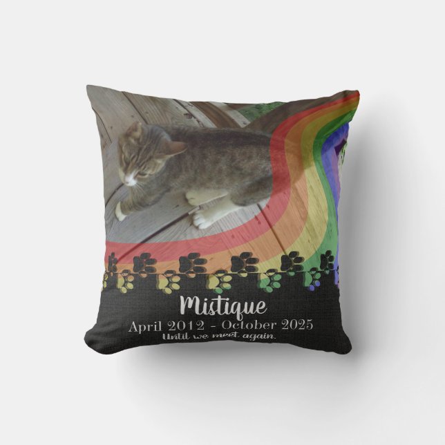 Pet Memorial Remembrance Beloved Keepsake Cushion (Front)