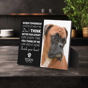 Pet Memorial Remembrance Dog Keepsake Plaque