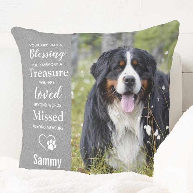 Pet Memorial Remembrance Gift Custom Dog Photo Cushion (Creator Uploaded)