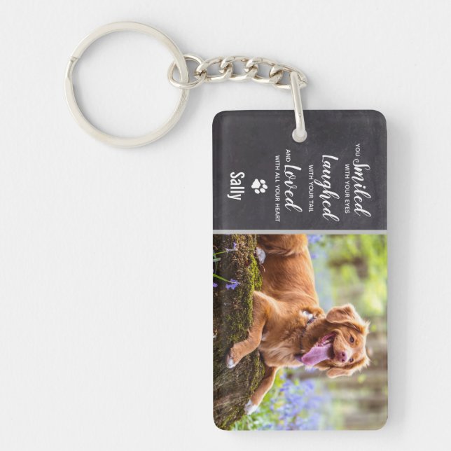 Pet Memorial Remembrance Gift Sympathy - Pet Loss Key Ring (Front)