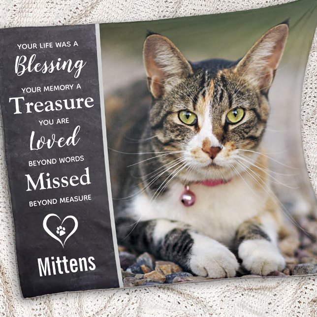 Pet Memorial Remembrance Photo Fleece Blanket (Creator Uploaded)