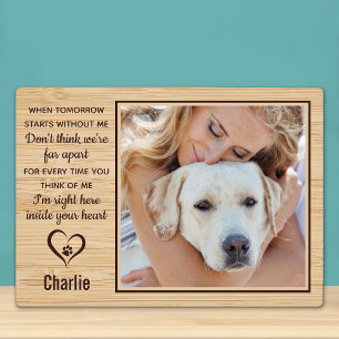 Pet Memorial Remembrance Photo Plaque