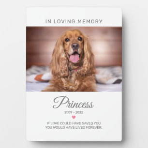 Pet Memorial Remembrance Quote Photo Plaque