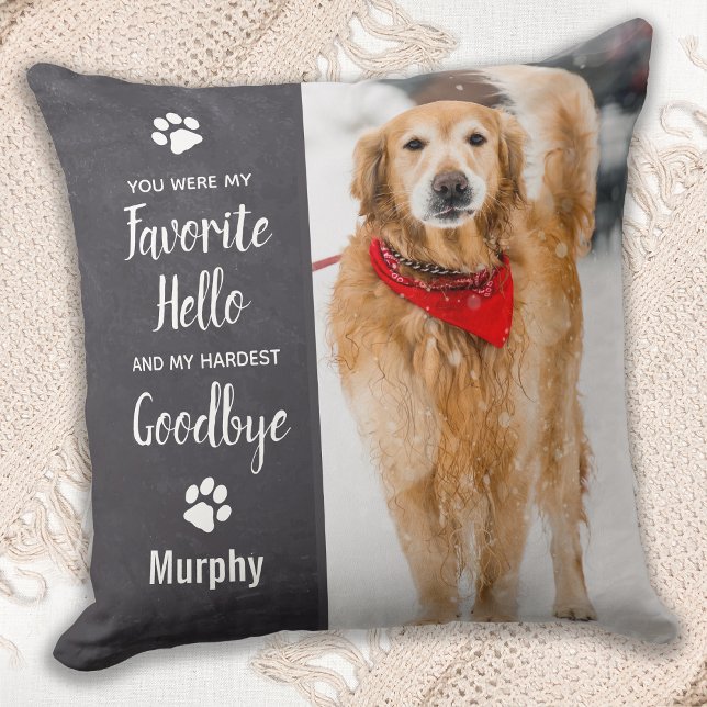 Pet Memorial Rustic Pet Loss Keepsake Dog Cushion (Creator Uploaded)