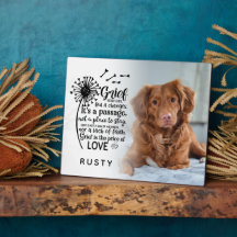 Pet Memorial Saying Photo Keepsake