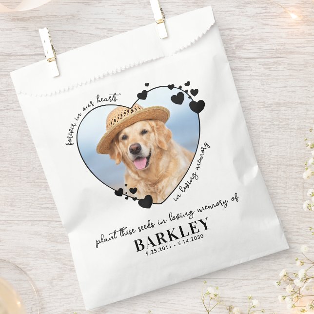 Pet Memorial Seed Packet Heart Custom Dog Photo Favour Bags (Creator Uploaded)