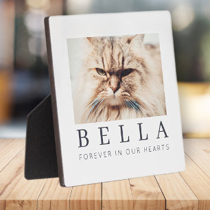 Pet Memorial Simple Modern Chic Family Photo Plaque