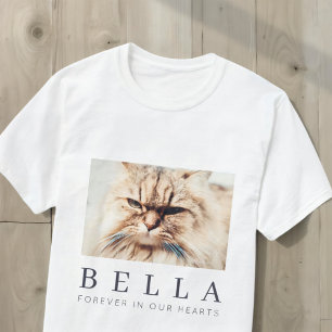 Pet Memorial Simple Modern Chic Family Photo T-Shirt