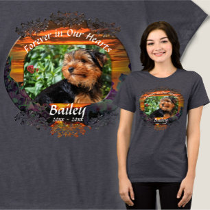 Pet Memorial Sunset Forever in Our Hearts 2584 Tri-Blend Shirt