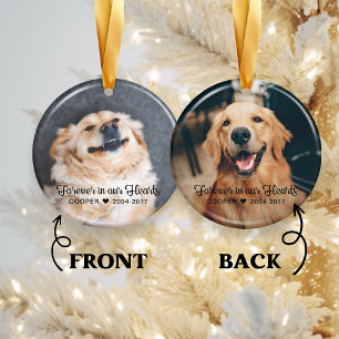 Pet Memorial Sympathy 2 Photos Ornament