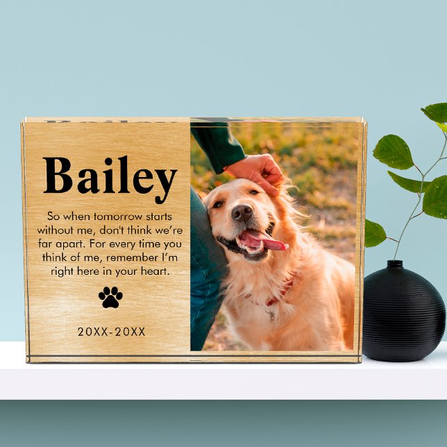 Pet Memorial Sympathy Gift For Cat Or Dog Lover Photo Block (Creator Uploaded)