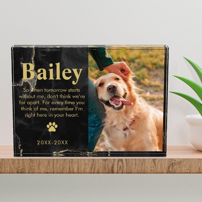 Pet Memorial Sympathy Gift For Cat Or Dog Lover Photo Block (Creator Uploaded)
