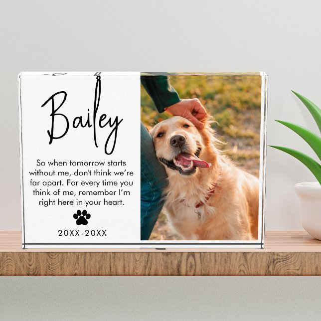 Pet Memorial Sympathy Gift For Cat Or Dog Lover Photo Block (Creator Uploaded)