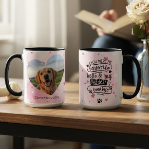 Pet Memorial Sympathy Loss Hardest Goodbye Mug